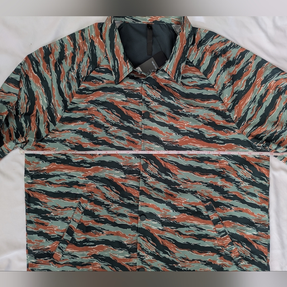 FABLETICS The Only Coaches Jacket Green Orange Tiger Camo Print Water-Resistant - Picture 11 of 13